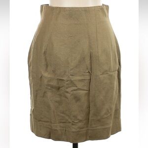 Vintage Cache Gold Label Linen Moshary Tan Skirt Women’s Size 12 Large L
